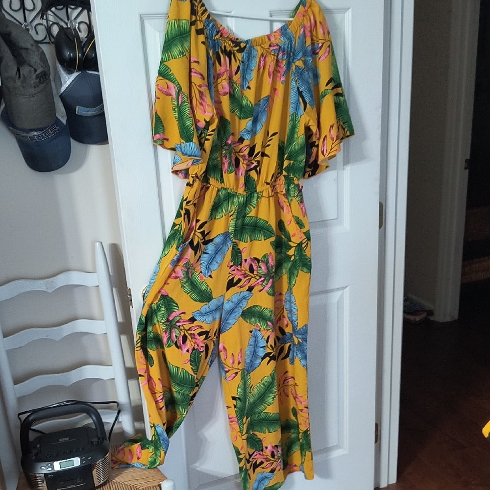Vibrant Floral Off-Shoulder Jumpsuit